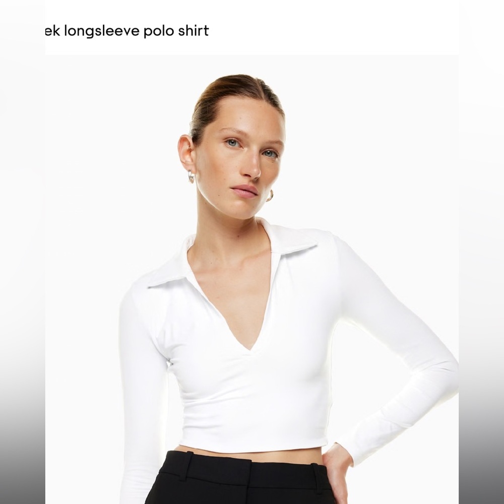 Aritzia contour, Long Sleeve Polo Shirt M